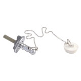 Kingston Brass Rubber Stopper Chain and Attachment for CC1001, Polished Chrome