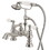 Kingston Brass CC1154T8 Vintage 7-Inch Deck Mount Tub Faucet with Hand Shower, Brushed Nickel