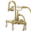 Kingston Brass CC12T1 Vintage 3-3/8-Inch Wall Tub Faucet with Hand Shower, Polished Chrome
