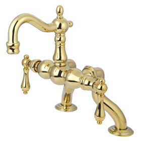 Kingston Brass Vintage Clawfoot Tub Faucet, Polished Brass CC2001T2
