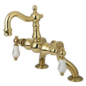 Kingston Brass Vintage Clawfoot Tub Faucet, Polished Brass CC2003T2