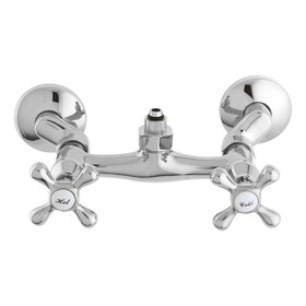 Kingston Brass Vintage Wall Mount Tub Faucet Body with Riser Adapter, Polished Chrome CC2131