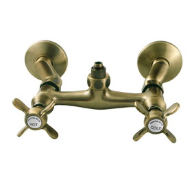 Kingston Brass CC2133BEX Essex Wall Mount Tub Faucet Body with Riser Adapter, Antique Brass