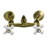 Kingston Brass CC2133PX Vintage Wall Mount Tub Faucet Body with Riser Adapter, Antique Brass
