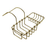 Kingston Brass CC2167 Vintage 8-3/8 Inch Clawfoot Tub Hanging Soap and Sponge Holder, Brushed Brass