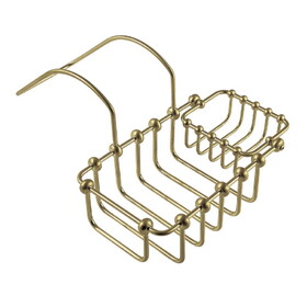 Kingston Brass CC2177 Vintage 7-Inch Clawfoot Tub Hanging Soap and Sponge Holder, Brushed Brass