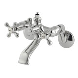 Kingston Brass Vintage Wall Mount Tub Faucet with Riser Adapter, Polished Chrome