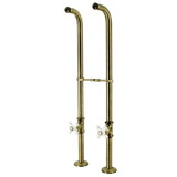 Kingston Brass CC266S3PX Kingston Freestanding Supply Line with Stop Valve, Antique Brass