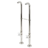 Kingston Brass CC266S6PX Kingston Freestanding Supply Line with Stop Valve, Polished Nickel