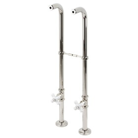 Kingston Brass CC266S6PX Kingston Freestanding Supply Line with Stop Valve, Polished Nickel