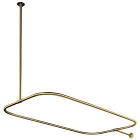 Kingston Brass CC3152 Shower Ring with Ceiling Support, Polished Brass