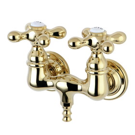 Kingston Brass Vintage 3-3/8-Inch Wall Mount Tub Faucet, Polished Brass CC37T2