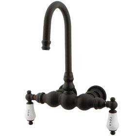 Kingston Brass Vintage 3-3/8-Inch Wall Mount Tub Faucet, Oil Rubbed Bronze CC3T5