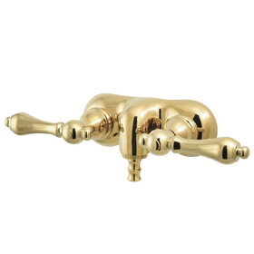Kingston Brass Vintage 3-3/8-Inch Wall Mount Tub Faucet, Polished Brass CC41T2