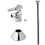 Kingston Brass CC43101DLTKF20 Modern Plumbing Toilet Trim Kit, 1/2" IPS x 3/8" O.D. Comp, Polished Chrome
