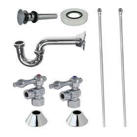 Kingston Brass Traditional Plumbing Sink Trim Kit with P-Trap and Overflow Drain, Polished Chrome CC43101VOKB30