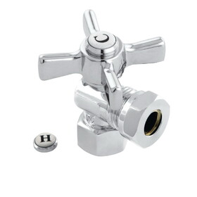 Kingston Brass 1/2" FIP X 1/2" or 7/16" Slip Joint Angle Stop Valve, Polished Chrome CC44101ZX