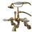 Kingston Brass CC460T1 Vintage Adjustable Center Wall Mount Tub Faucet with Hand Shower, Polished Chrome