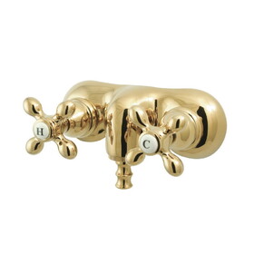 Kingston Brass Vintage 3-3/8-Inch Wall Mount Tub Faucet, Polished Brass CC47T2