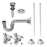 Kingston Brass Traditional Plumbing Sink Trim Kit with P-Trap and Overflow Drain, Polished Chrome CC53301VOKB30