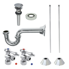 Kingston Brass Traditional Plumbing Sink Trim Kit with P-Trap and Overflow Drain, Polished Chrome CC53301VOKB30