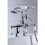Kingston Brass CC6018T1 Vintage Clawfoot Tub Faucet with Hand Shower, Polished Chrome