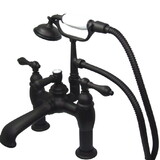 Kingston Brass Vintage 7-Inch Deck Mount Tub Faucet with Hand Shower, Oil Rubbed Bronze CC603T5