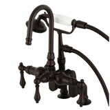 Kingston Brass Vintage Clawfoot Tub Faucet with Hand Shower, Oil Rubbed Bronze CC613T5