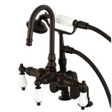 Kingston Brass Vintage Clawfoot Tub Faucet with Hand Shower, Oil Rubbed Bronze CC617T5