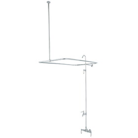 Kingston Brass CC64T1 Clawfoot Tub Filler & Shower System, Polished Chrome