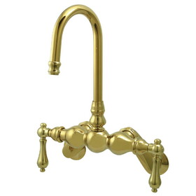 Kingston Brass Vintage Adjustable Center Wall Mount Tub Faucet, Polished Brass CC81T2