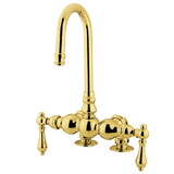 Kingston Brass Vintage 3-3/8-Inch Deck Mount Tub Faucet, Polished Brass CC91T2