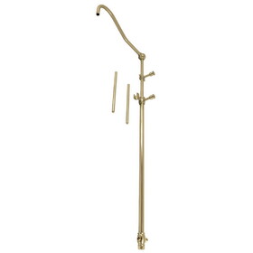 Kingston Brass Vintage 60-Inch Shower Riser with 17-Inch Shower Arm, Brushed Brass