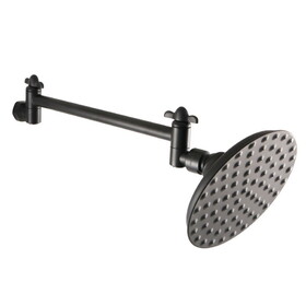 Kingston Brass Victorian 5" Showerhead with High Low Adjustable Arm, Matte Black