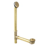 Kingston Brass DLL3187 18″ Tub Waste and Overflow with Lift & Lock Drain, 20 Gauge, Brushed Brass