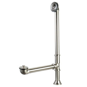 Elements of Design DS2088 Clawfoot Tub Waste and Overflow Drain, Satin Nickel Finish