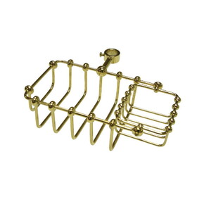Elements of Design DS2142 7" Riser Mount Soap Basket, Polished Brass