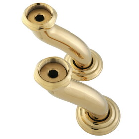 Elements of Design DSU402 S Shape Swing Elbow for 7-Inch Center Deck Mount Tub Filler CC409T2 Series, Polished Brass
