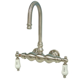 Elements of Design DT0018CL Wall Mount Clawfoot Tub Filler, Satin Nickel