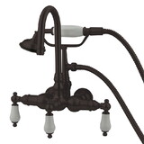 Elements of Design DT0075PL Wall Mount Clawfoot Tub Filler with Hand Shower, Oil Rubbed Bronze