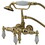 Elements of Design DT0192PL Wall Mount Clawfoot Tub Filler with Hand Shower, Polished Brass