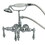 Elements of Design DT0201AL Wall Mount Clawfoot Tub Filler with Hand Shower, Polished Chrome