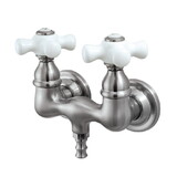 Elements of Design DT0318PX Wall Mount Clawfoot Tub Filler, Satin Nickel