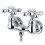 Elements of Design DT0321AX Wall Mount Clawfoot Tub Filler, Chrome, Polished Chrome