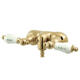 Elements of Design DT0412CL Wall Mount Clawfoot Tub Filler, Polished Brass