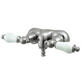 Elements of Design DT0418PL Wall Mount Clawfoot Tub Filler, Satin Nickel Finish