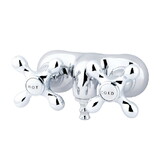 Elements of Design DT0421AX Wall Mount Clawfoot Tub Filler, Chrome, Polished Chrome