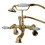Elements of Design DT0512PL Wall Mount Clawfoot Tub Filler with Hand Shower, Polished Brass