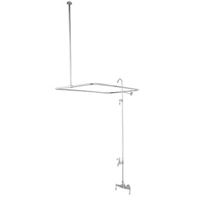 Elements of Design DT0621AL Clawfoot Tub Filler & Shower System, Polished Chrome, Chrome