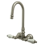 Elements of Design DT0718CL Wall Mount Clawfoot Tub Filler, Satin Nickel